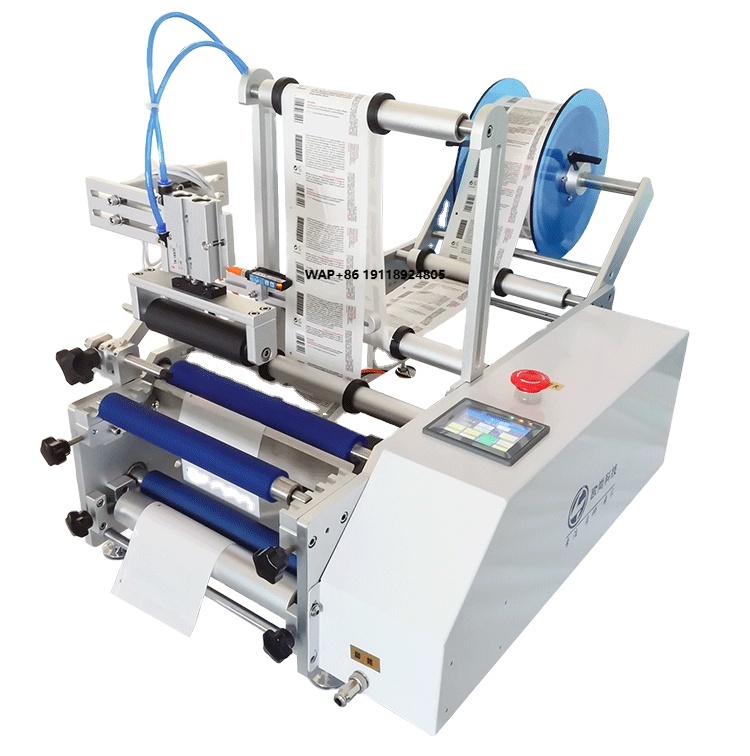 Label Maker Machine - Automatische tafelmodel ronde flesetiketteermachine met zelfklevende
