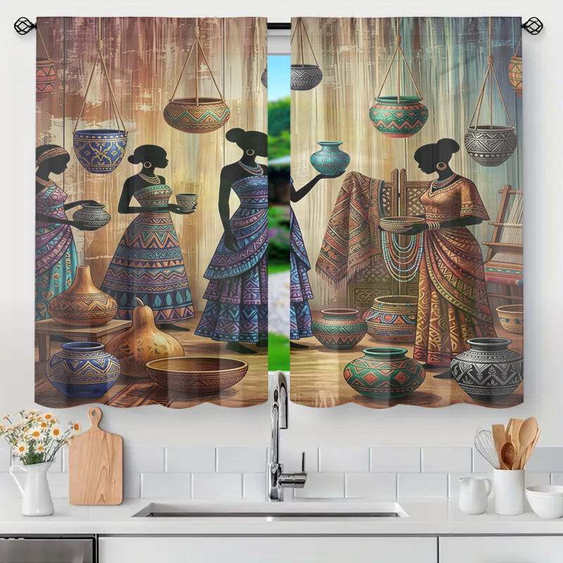 Home Office Marketing - Boheemse etnische markt Gordijn Boho Tribal