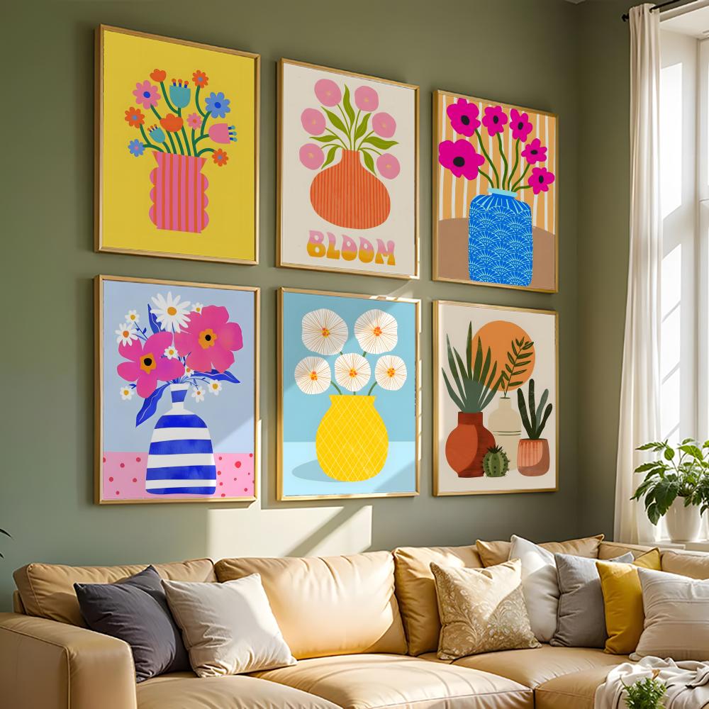 Home Office Marketing - Roze bloemenmarkt vaas schilderij kalligrafie HD