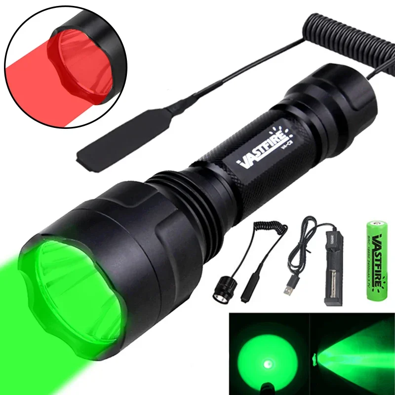 Zoom Lighting Kit - LED Tactische Jacht Zaklamp Groen/Rood/Wit Zaklamp