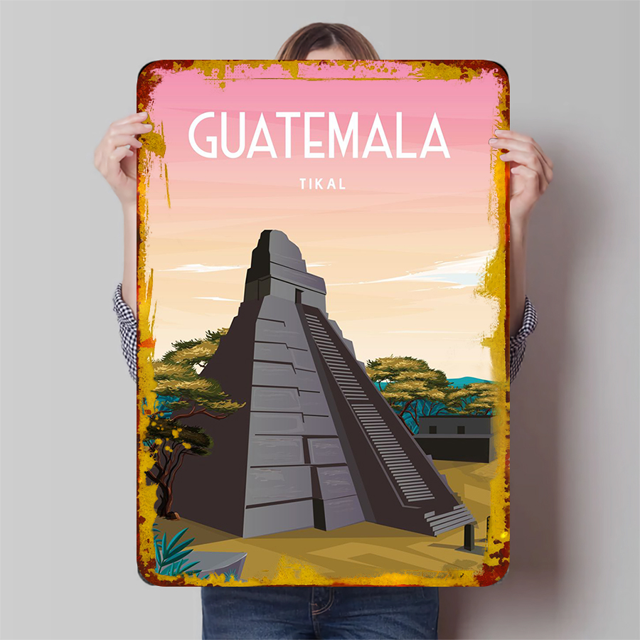 Home Office Guatemala - Guatemala Tikal Maya Piramide Landschap Ijzeren