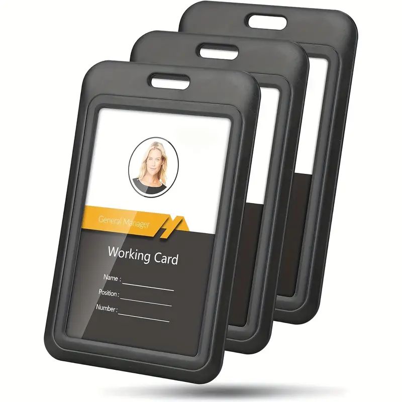 Home Office Login - 3-delige heavy-duty uitschuifbare ID-kaarthouder, ABS-kunststof, voor