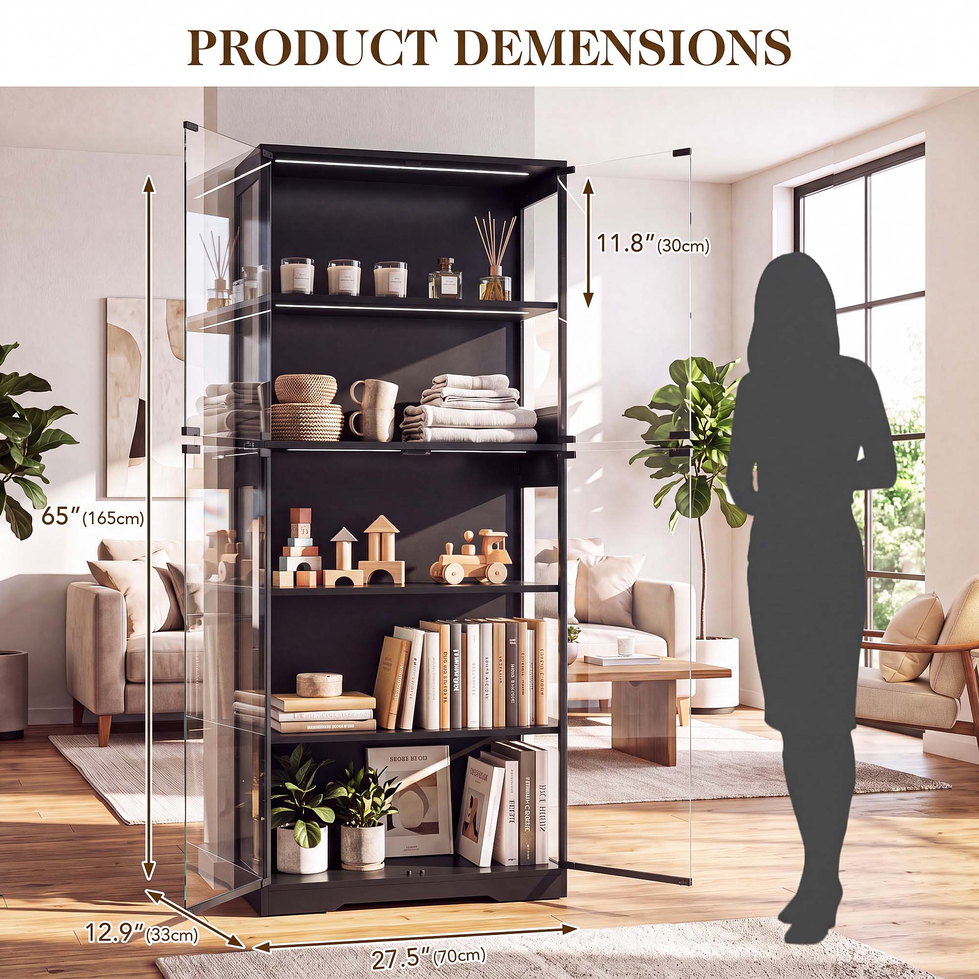 TCGBKAF 5-laags vitrinekast me - Home Office In Living Room recensie en prijs