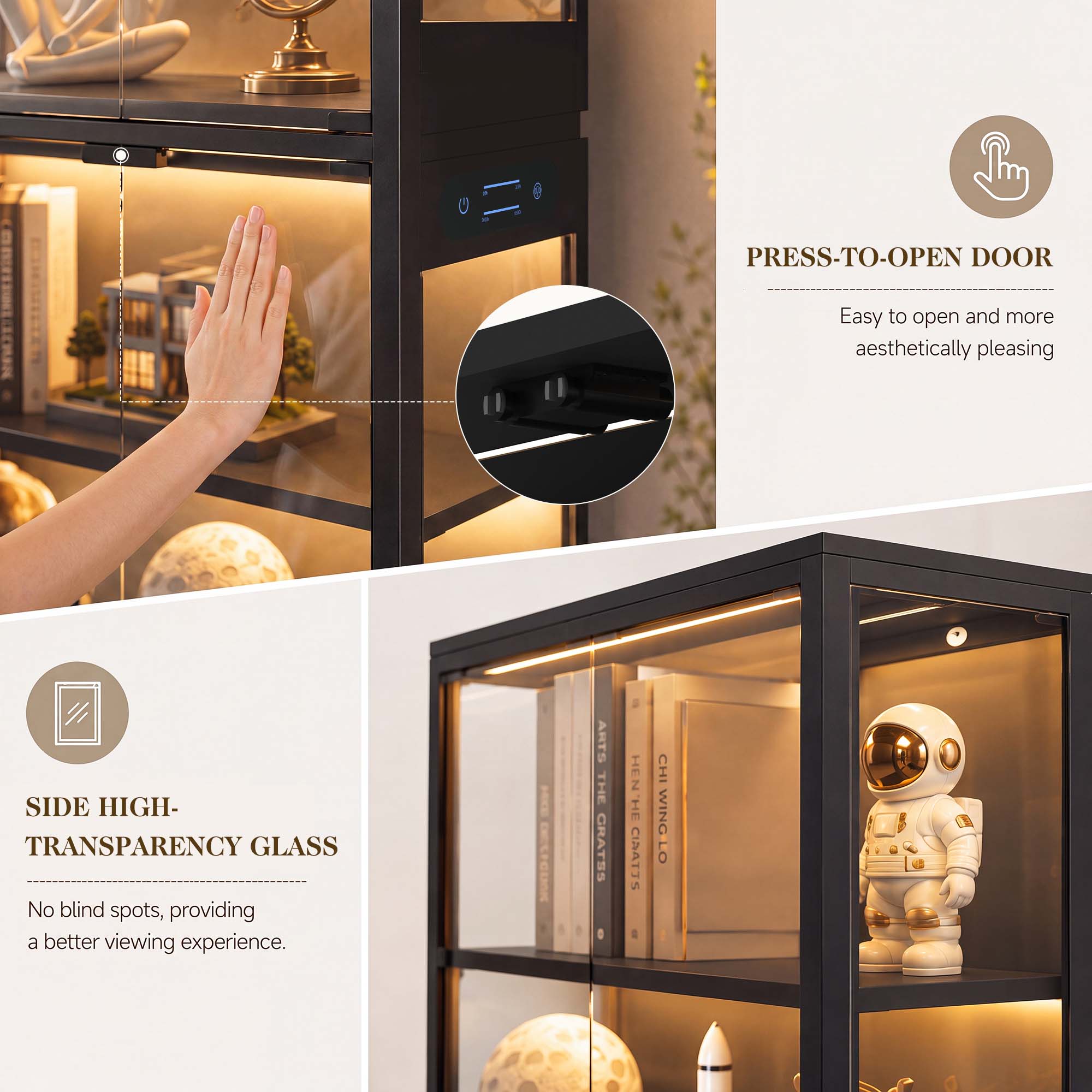 TCGBKAF 5-laags vitrinekast me - Home Office In Living Room recensie en prijs