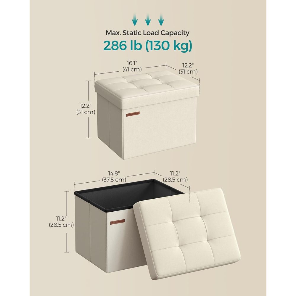 Compacte opbergpoef, voetenste - Home Office In Living Room recensie en prijs