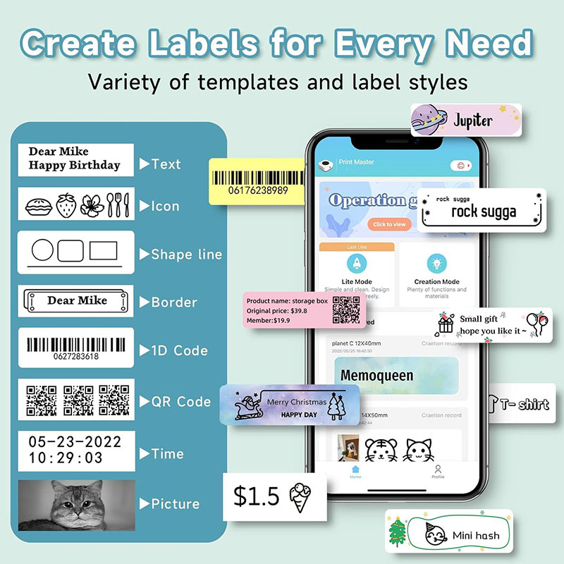 P15 Label Printer Sticker 12*4 - Label Maker Machine recensie en prijs