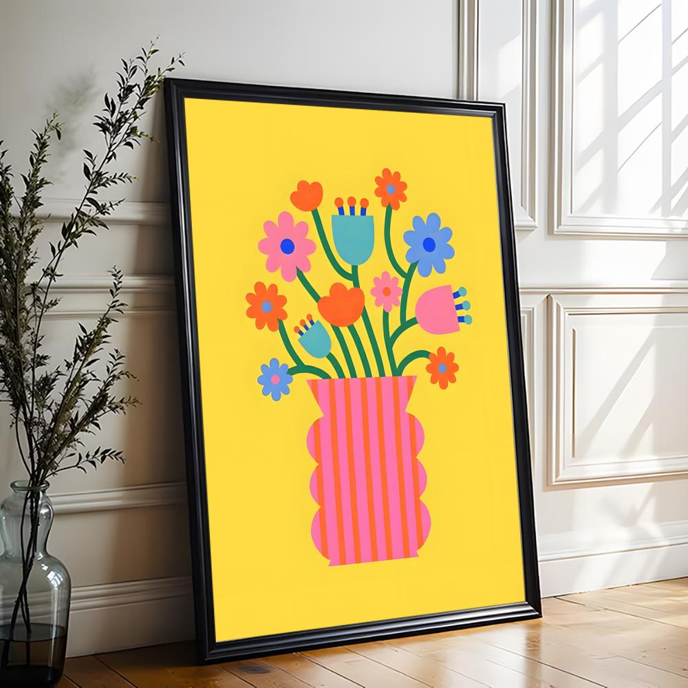 Roze bloemenmarkt vaas schilde - Home Office Marketing recensie en prijs
