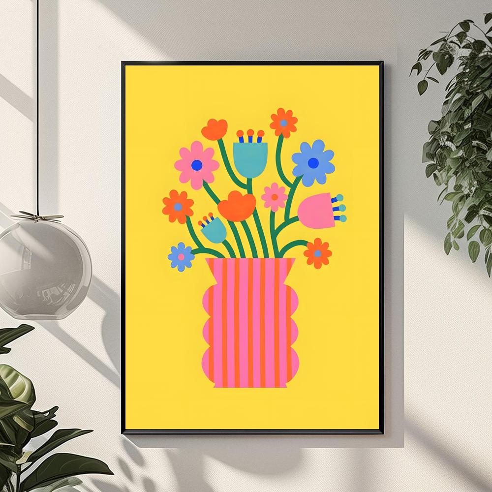 Roze bloemenmarkt vaas schilde - Home Office Marketing recensie en prijs