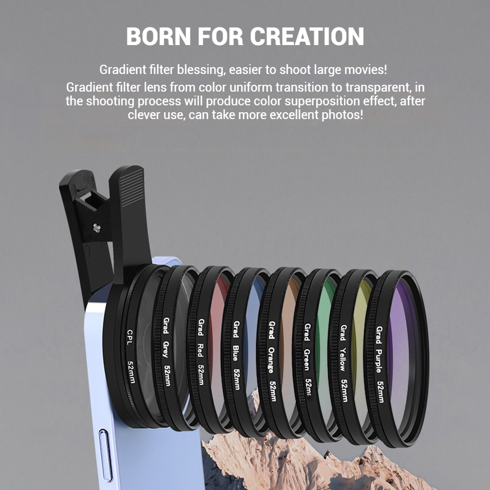 52 mm clip-on smartphone-camer - Zoom Lighting Kit recensie en prijs