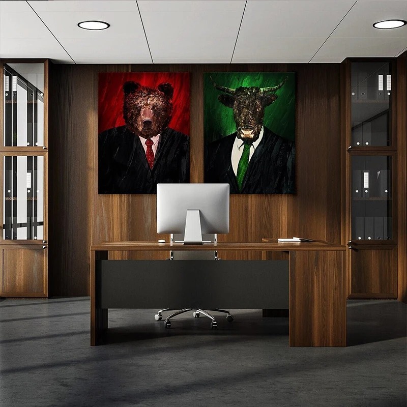 Neon Bulls&Bears Stock Market  - Home Office Marketing recensie en prijs