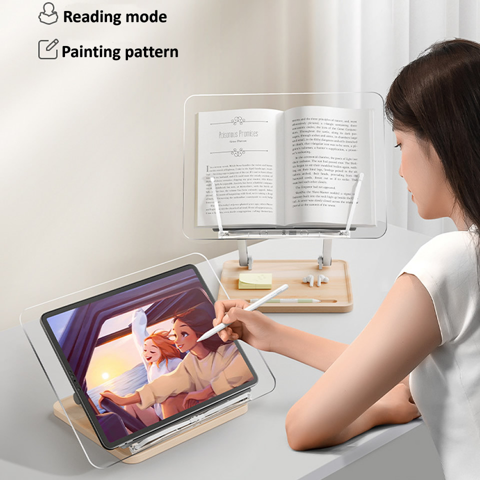 Houten leesstandaard met licht - Home Office Laptop recensie en prijs