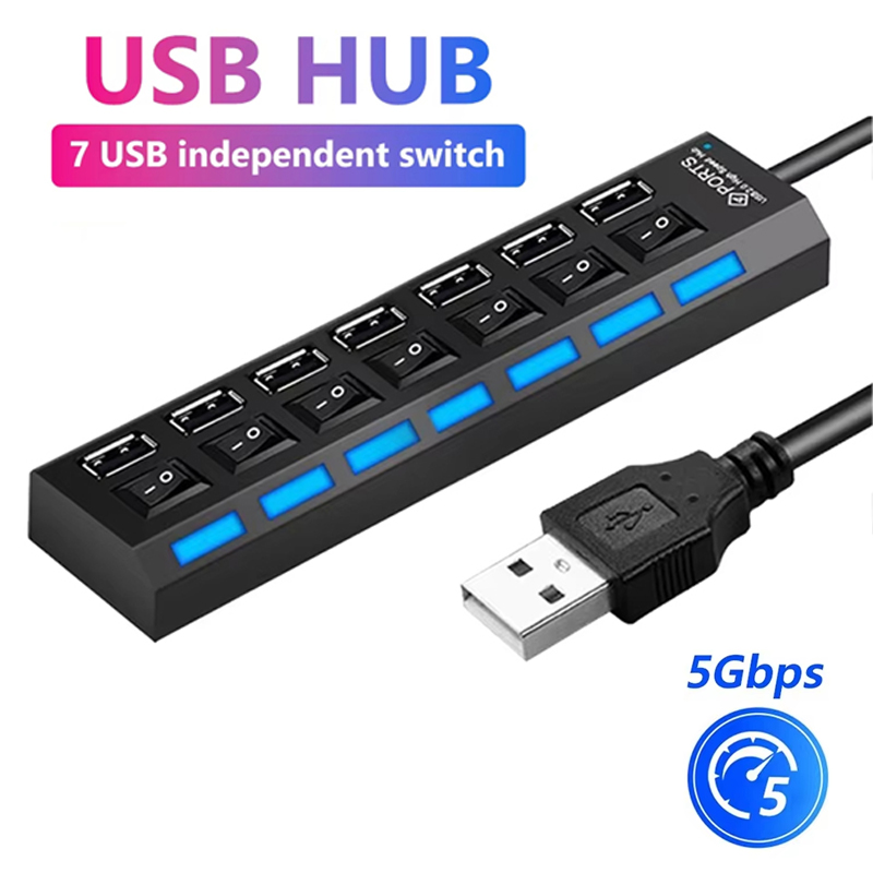 7-poorts USB 2.0 hubsplitter v - Home Office Laptop recensie en prijs